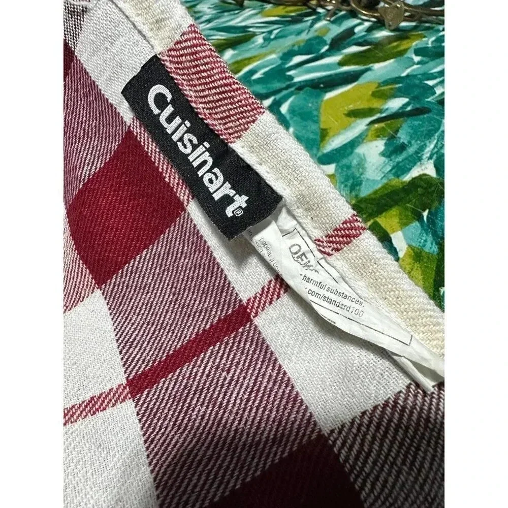 Cuisinart Red Plaid fabric tablecloth